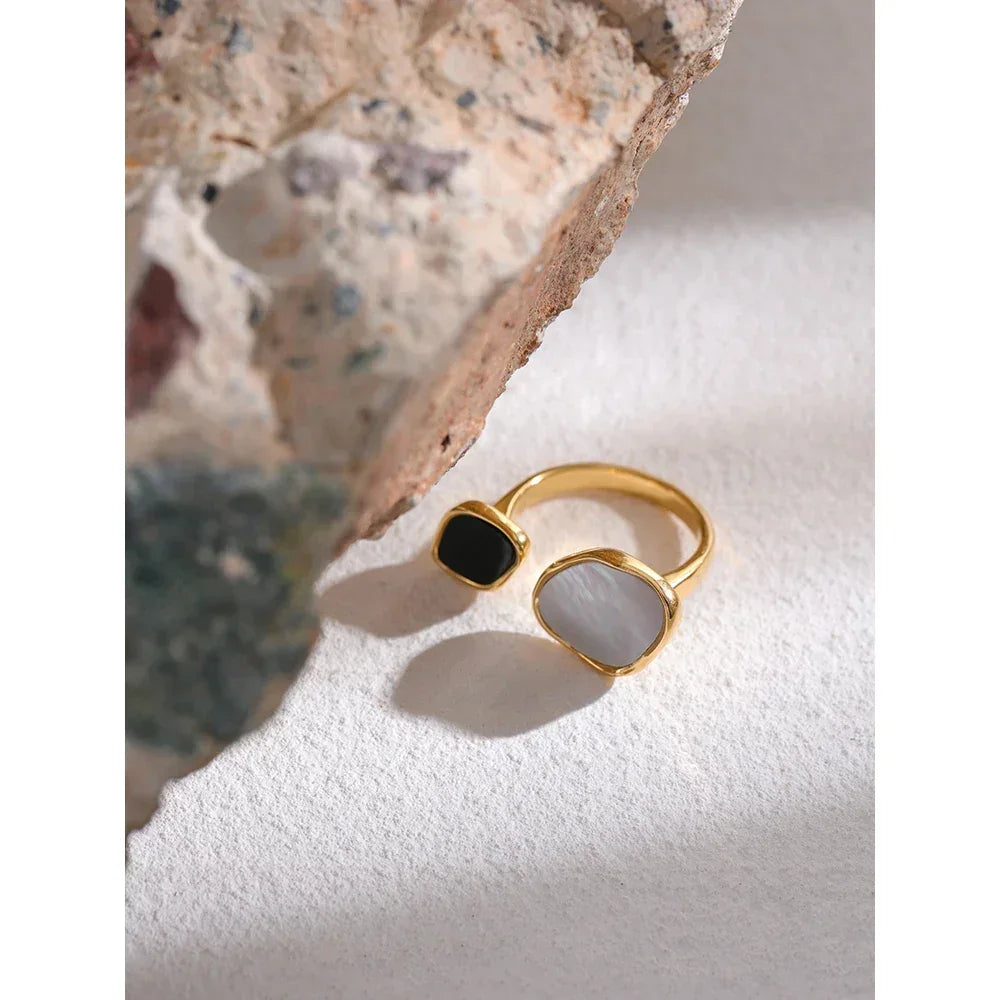 Marine Shell Geometry Ring - TM & Co. Jewels