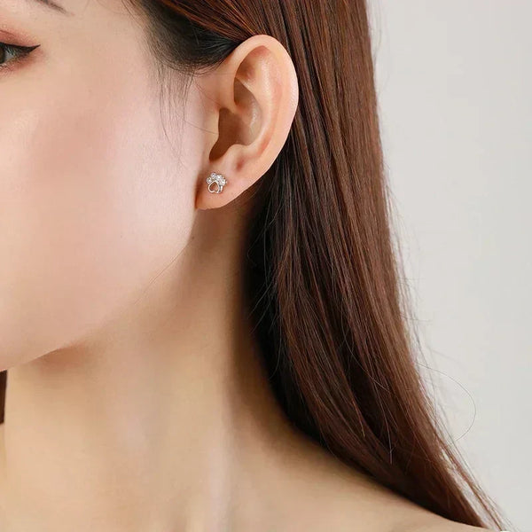 Darling Pet Paw CZ Studs - TM & Co. Jewels