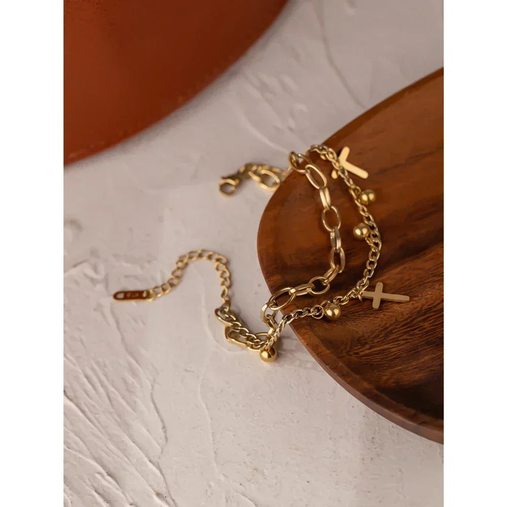 Divine Harmony Cross Bracelet - TM & Co. Jewels