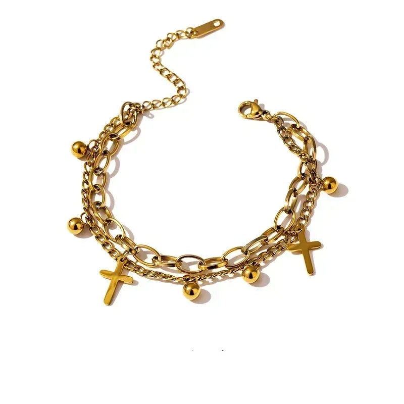 Divine Harmony Cross Bracelet - TM & Co. Jewels