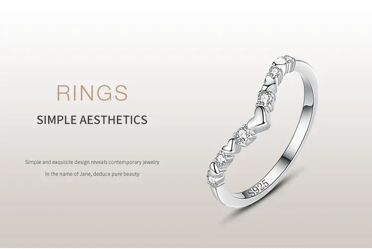 Heart Glow Sterling Silver Ring - TM & Co. Jewels