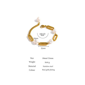 Elegant Pearl Chain Bangle - TM & Co. Jewels