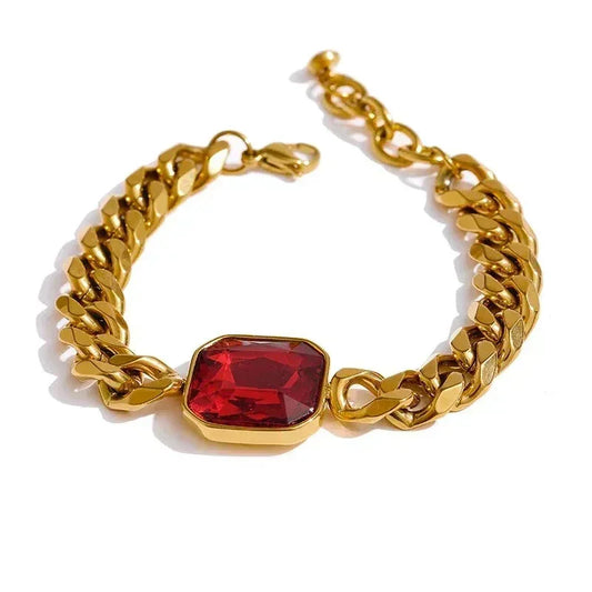 Cherry Charisma Gold Chain Bangle - TM & Co. Jewels