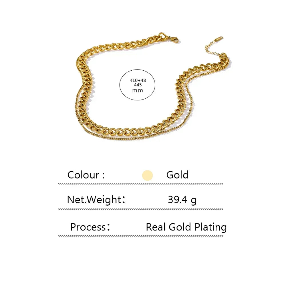 Golden Trend CollarDuo Charm Necklace - TM & Co. Jewels
