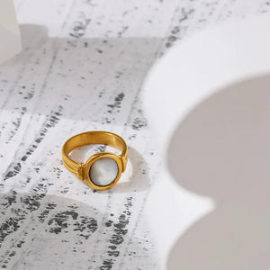 Sunlit Pearl Ring