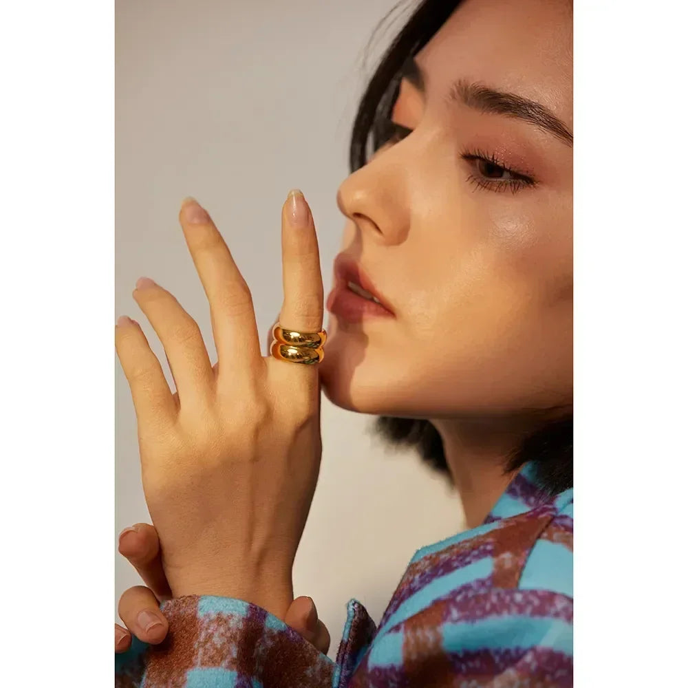 Golden Simplicity Fusion Ring - TM & Co. Jewels