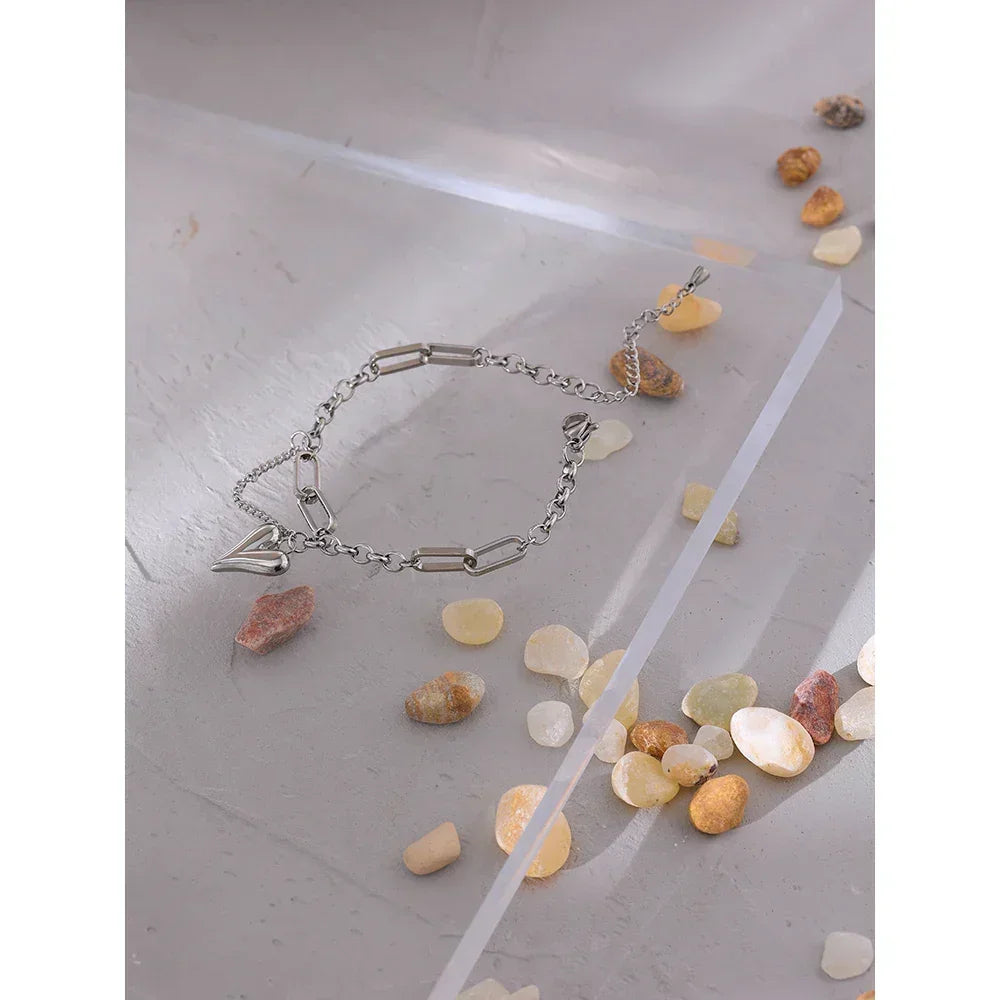 Heart felt Duo Stainless Steel Bracelet - TM & Co. Jewels