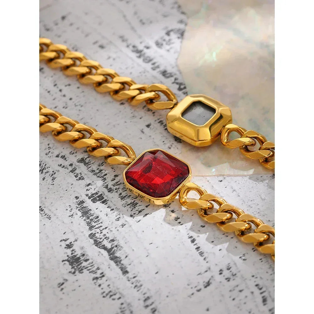 Cherry Charisma Gold Chain Bangle - TM & Co. Jewels