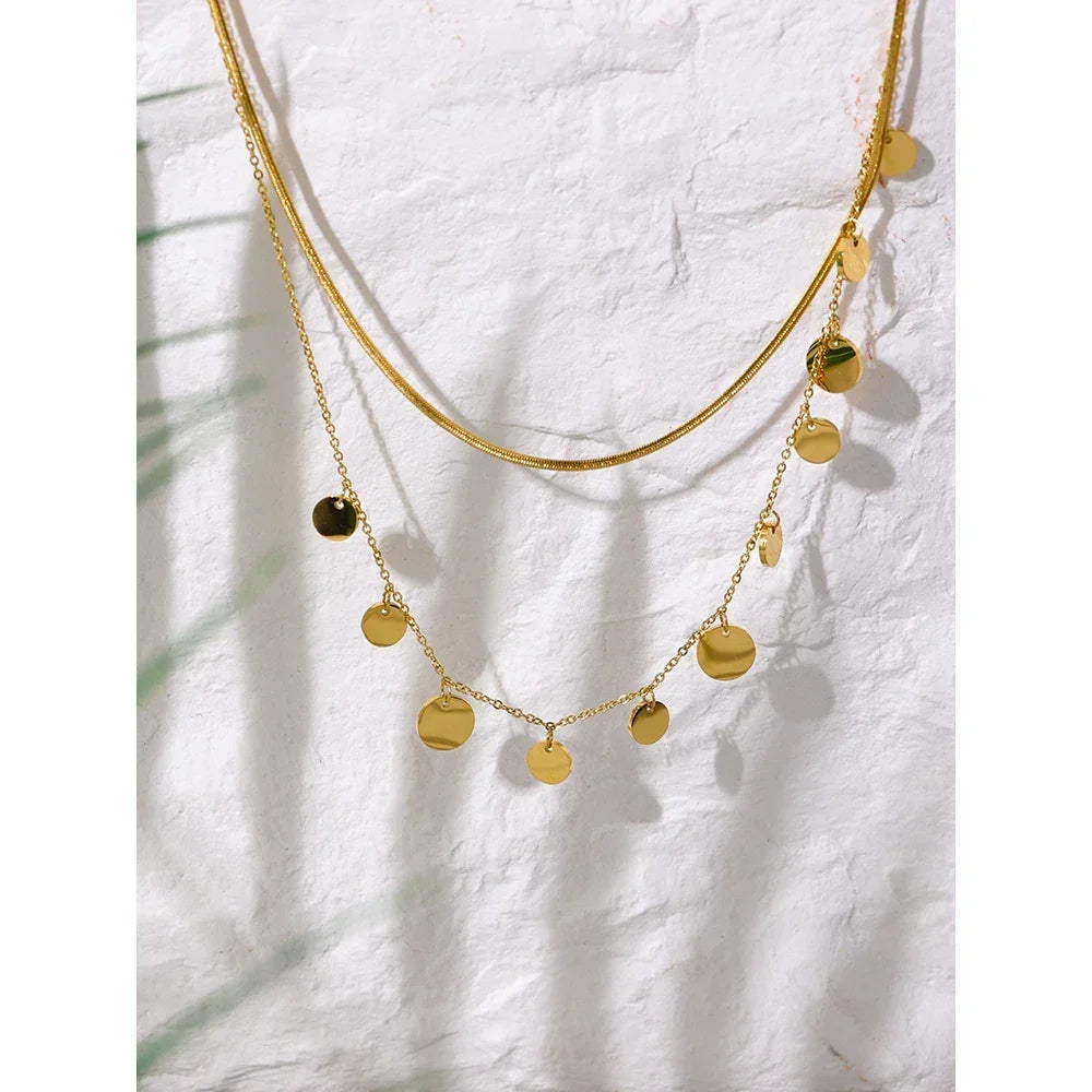 Golden Medallion Necklace - TM & Co. Jewels