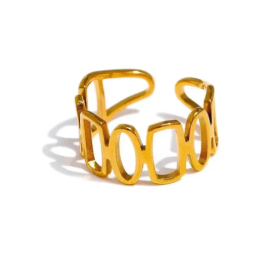 Chic Elegance Golden Ring - TM & Co. Jewels
