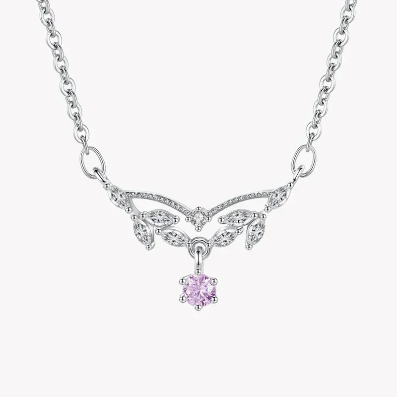 Pink Zircon Luck Charm Necklace - TM & Co. Jewels
