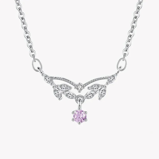 Pink Zircon Luck Charm Necklace - TM & Co. Jewels
