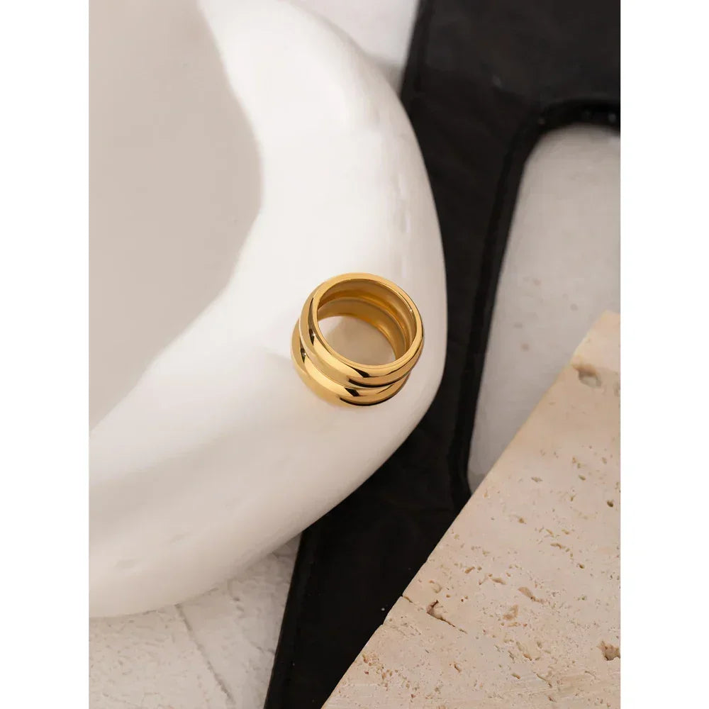 Golden Simplicity Fusion Ring - TM & Co. Jewels
