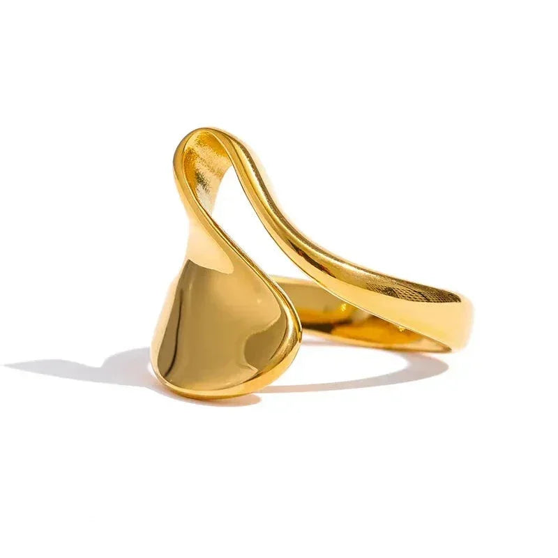 Geometric Golden Statement Ring - TM & Co. Jewels