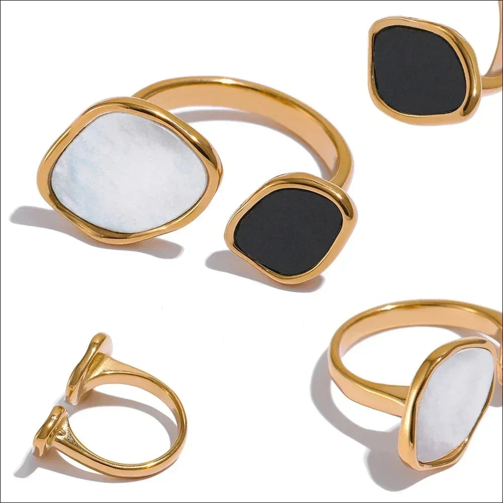 Marine Shell Geometry Ring - TM & Co. Jewels