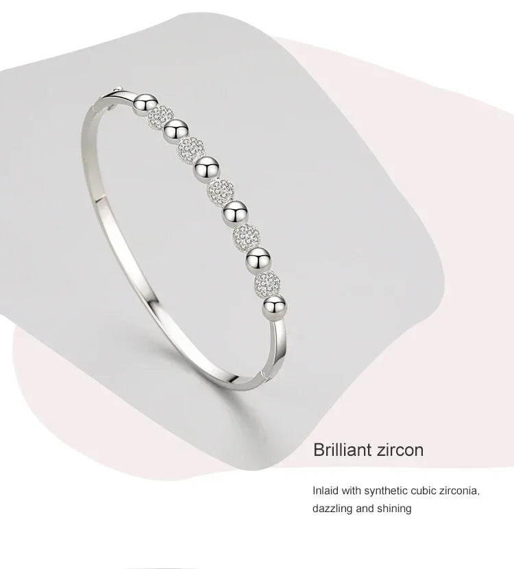 Sparkling Silver Halo Bracelet - TM & Co. Jewels