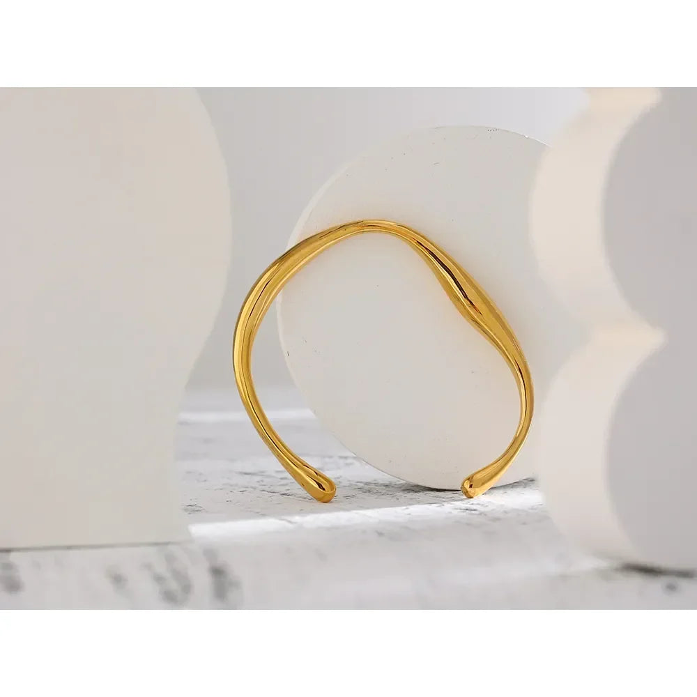 Gilded Essence Minimalist Bangle - TM & Co. Jewels