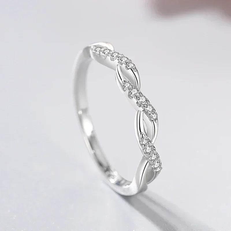 Ondas Luxe CZ Silver Ring - TM & Co. Jewels