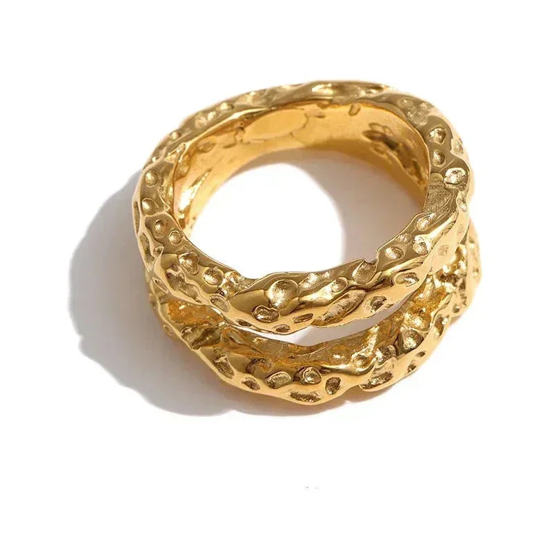 Olivia's Gold Textured Ring - TM & Co. Jewels
