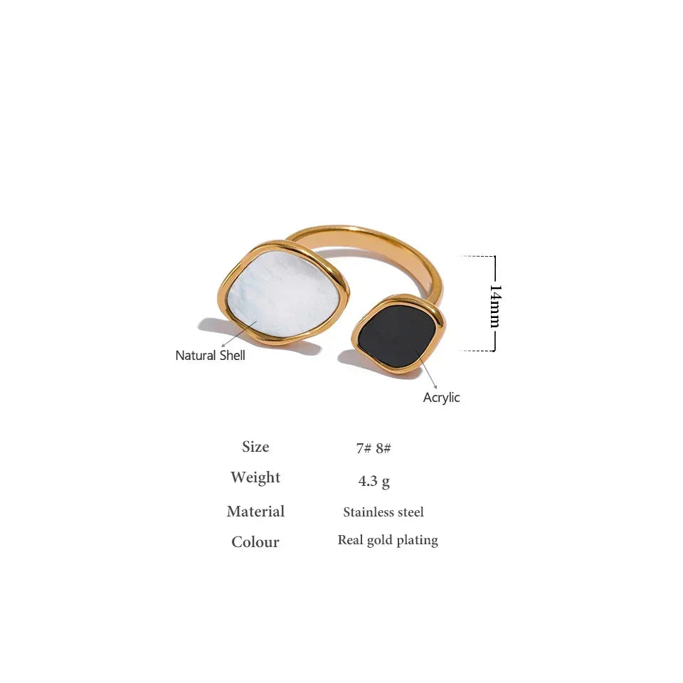 Marine Shell Geometry Ring - TM & Co. Jewels