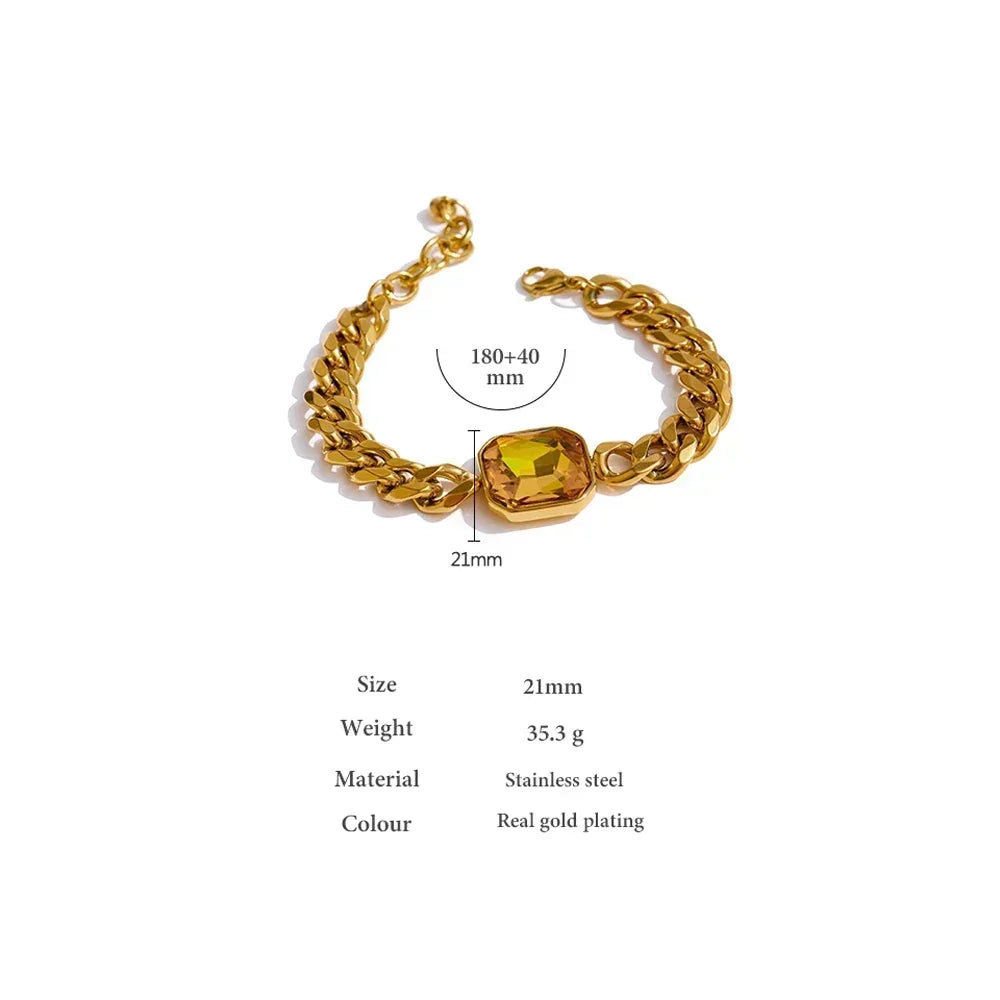 Cherry Charisma Gold Chain Bangle - TM & Co. Jewels