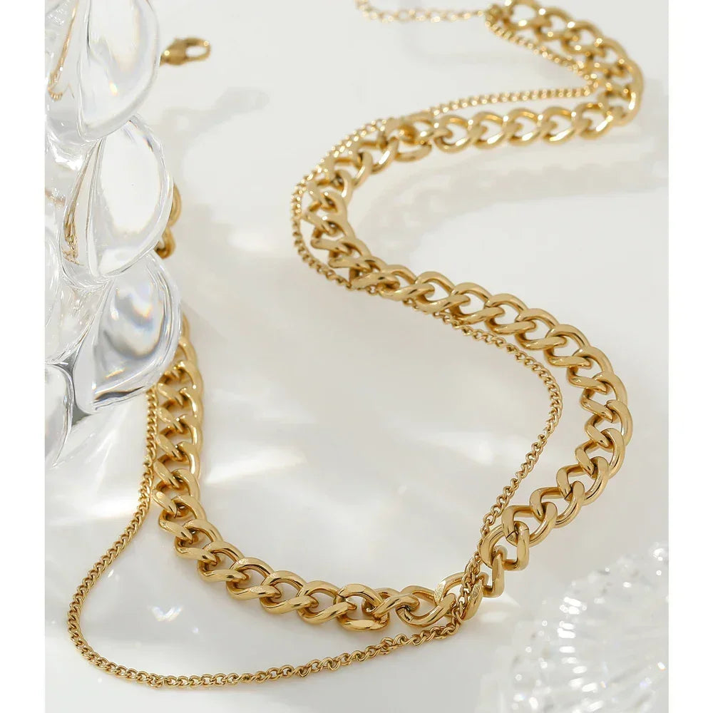 Golden Trend CollarDuo Charm Necklace - TM & Co. Jewels