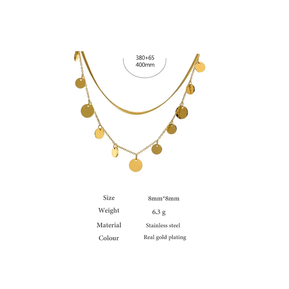 Golden Medallion Necklace - TM & Co. Jewels