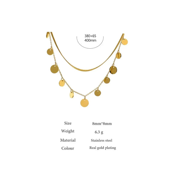 Golden Medallion Necklace - TM & Co. Jewels