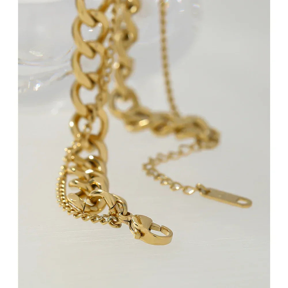 Golden Trend CollarDuo Charm Necklace - TM & Co. Jewels