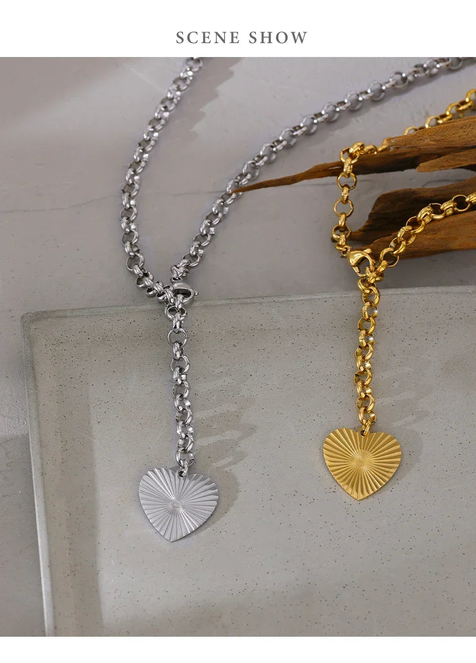 Rose Bloom Heart Necklace - TM & Co. Jewels