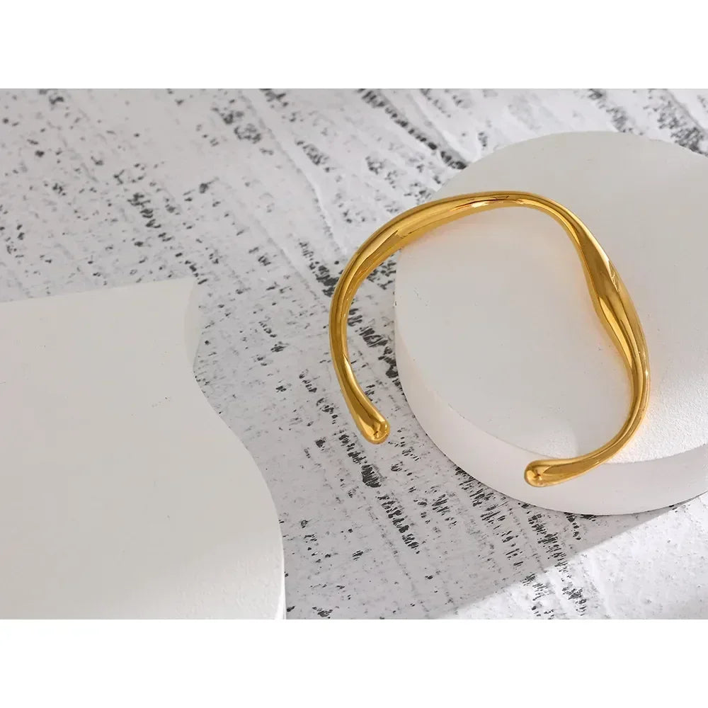 Gilded Essence Minimalist Bangle - TM & Co. Jewels