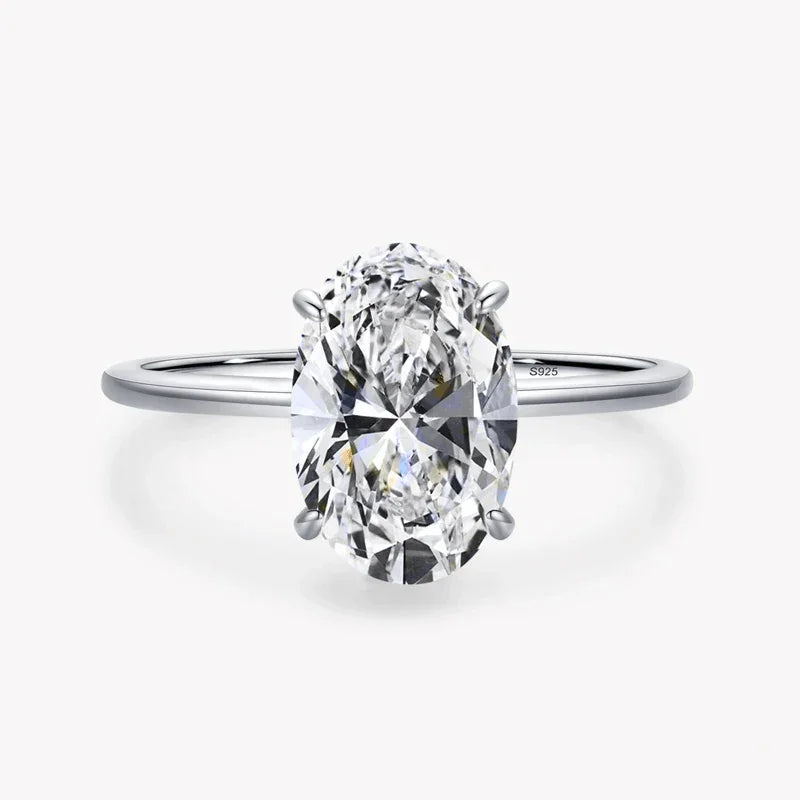 Oval Zirconia Sterling Silver Ring - TM & Co. Jewels