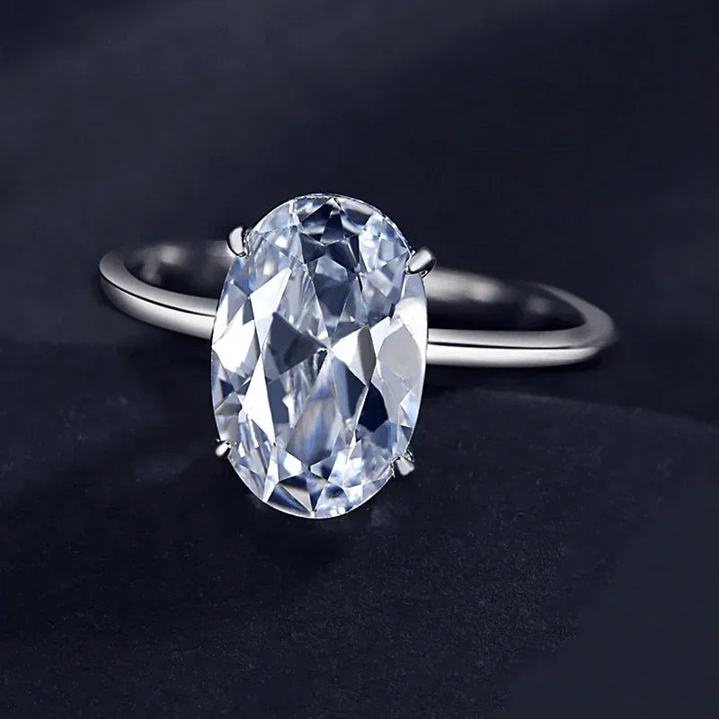 Oval Zirconia Sterling Silver Ring - TM & Co. Jewels