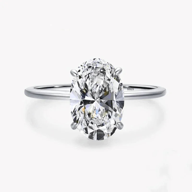 Oval Zirconia Sterling Silver Ring - TM & Co. Jewels