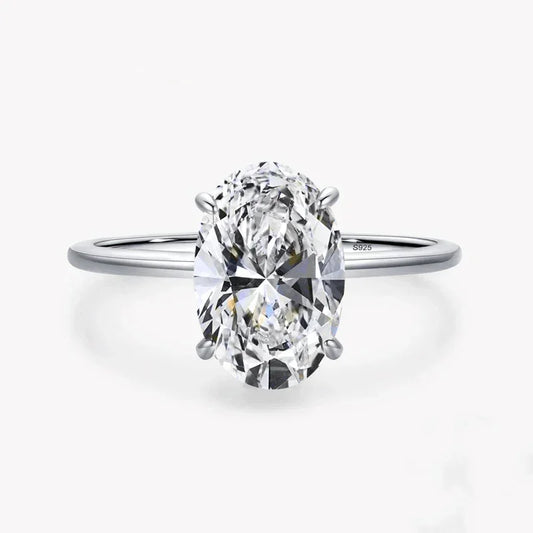 Oval Zirconia Sterling Silver Ring - TM & Co. Jewels