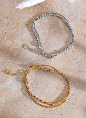 Gold Layered Zirconia Bracelet