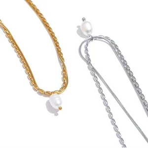 Aura Double Chain Pendant - TM & CO. JEWELS 