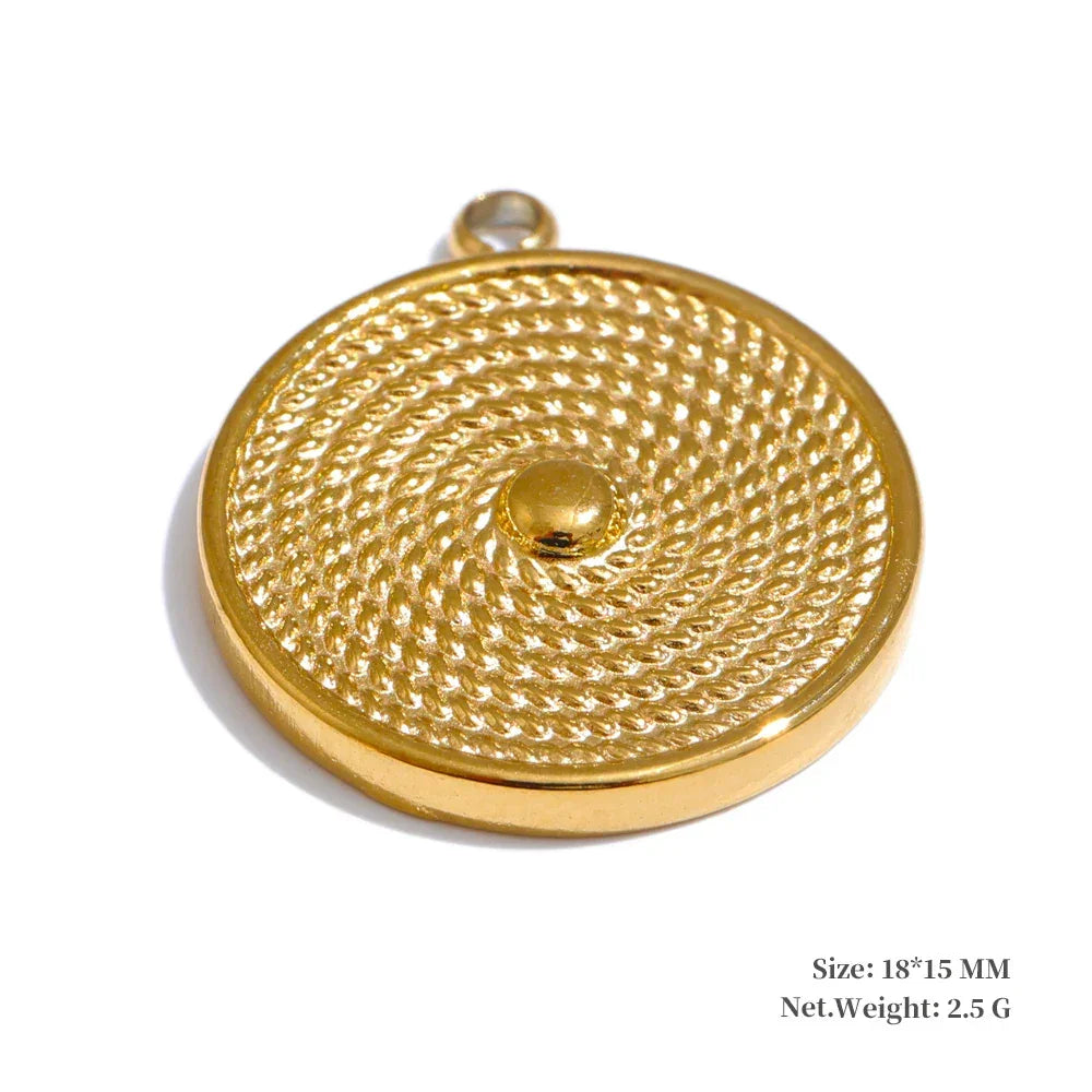 New Stainless Steel Heart Round Lock Charms Cast Pendants Accessories DIY Jewelry Making Necklace Bracelet Wholesale