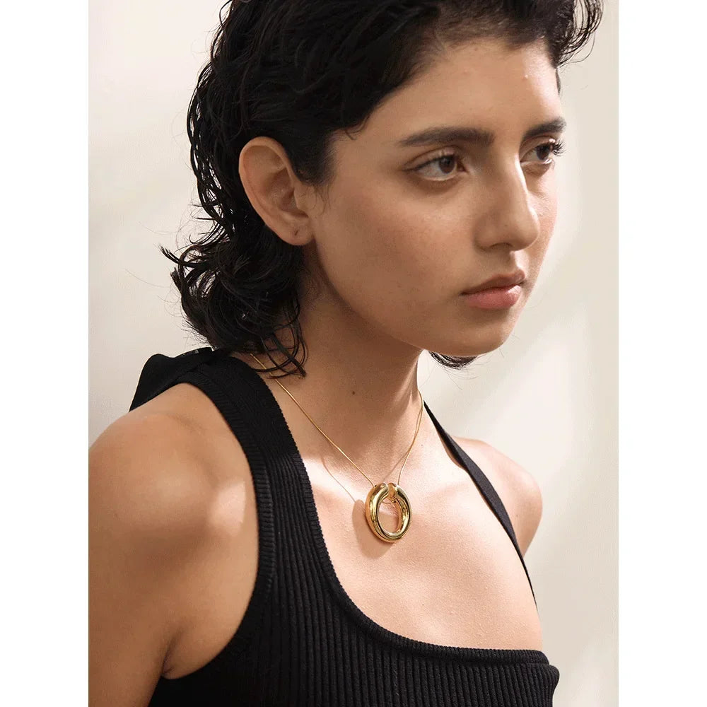 Golden Arc Necklace - TM & Co. Jewels