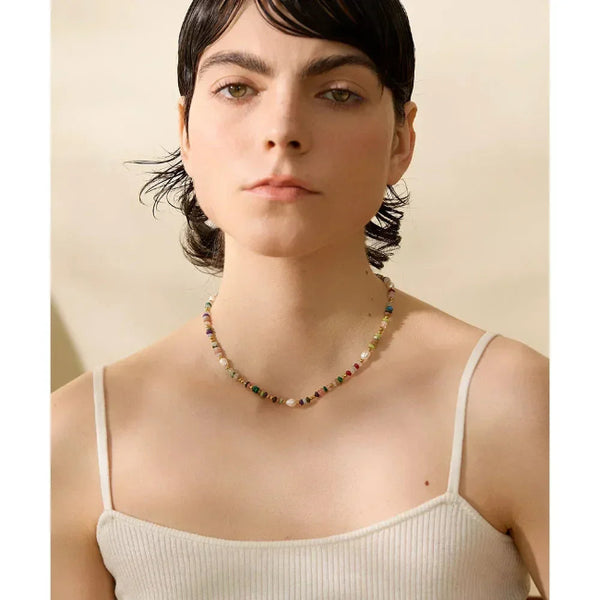 Woman wearing Nouveau Bohème Necklace - TM & CO. JEWELS 