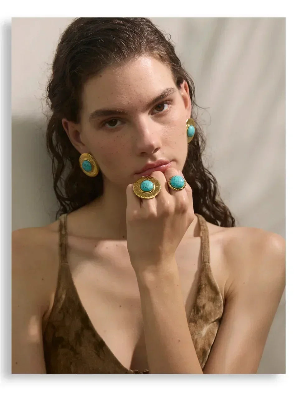 Turquoise Geometry Vintage Jewelry Set