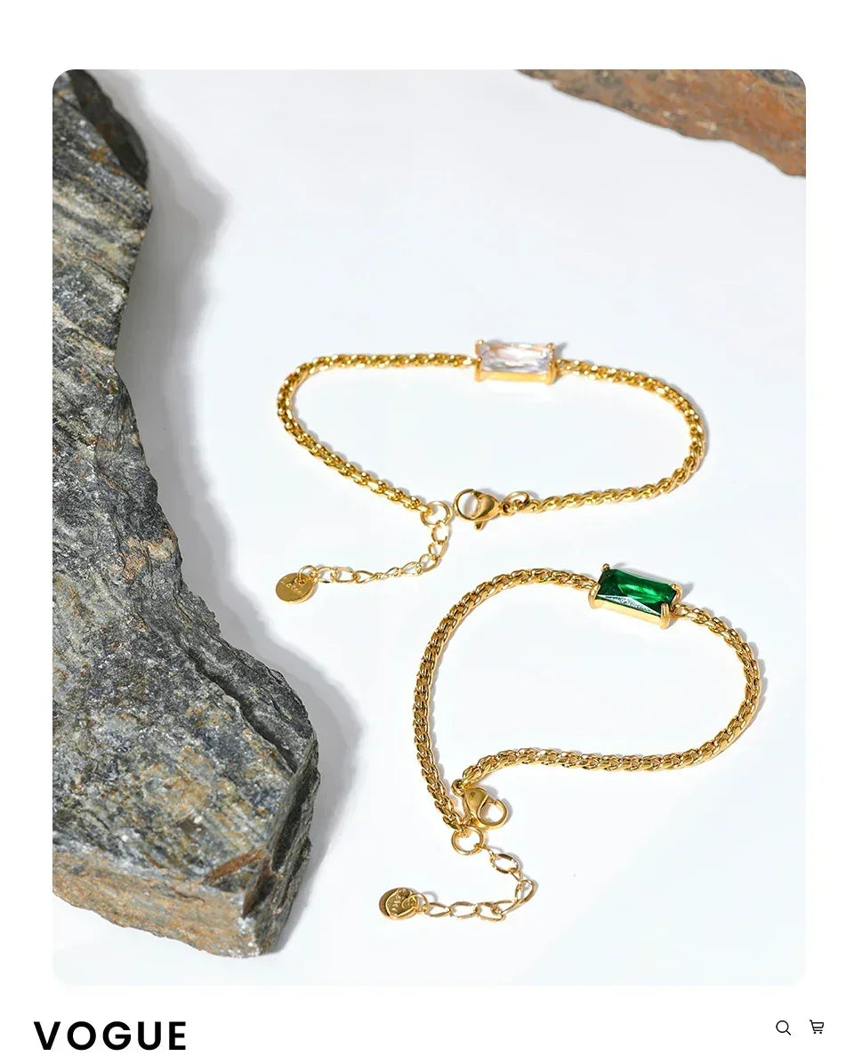 Luxe Cubic Zirconia Gold Bracelet - TM & Co. Jewels