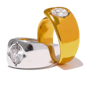 Chunky Charm Zirconia Ring - TM & CO. JEWELS 