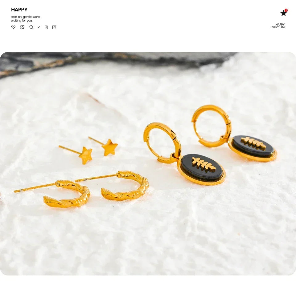 Onyx Glow Set Earrings - TM & Co. Jewels