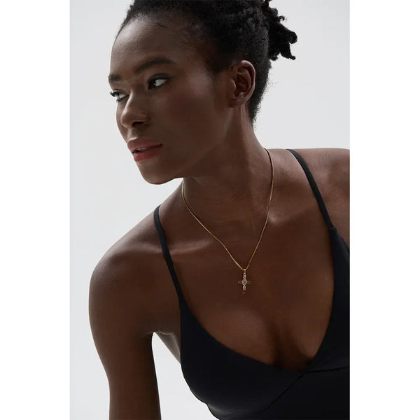 Halo Glow Cross Necklace - TM & CO. JEWELS 