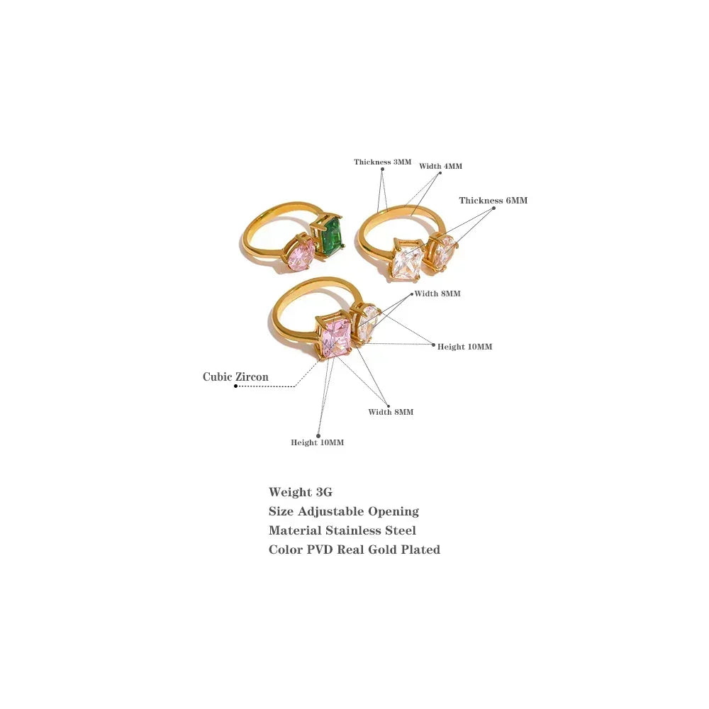 Aqua Aurora Charm Ring - TM & Co. Jewels