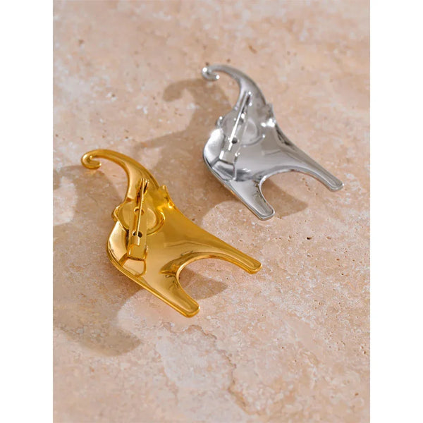 Gilded Elephant Pin - TM & CO. JEWELS 