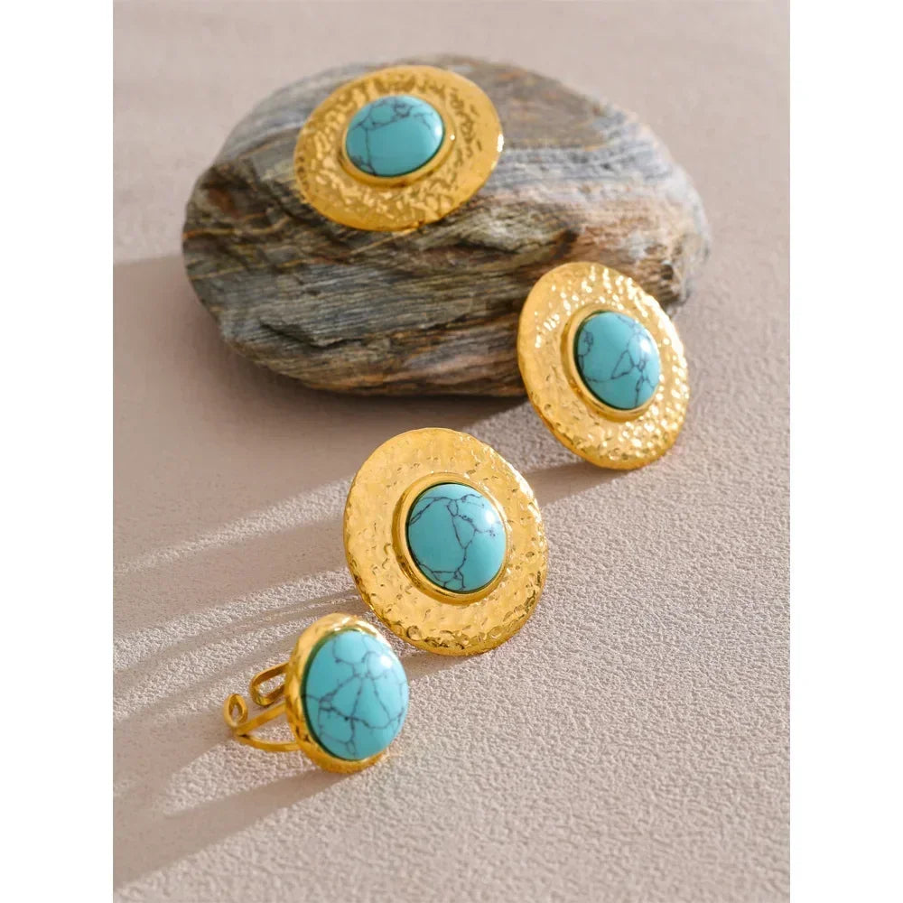 Turquoise Geometry Vintage Jewelry Set