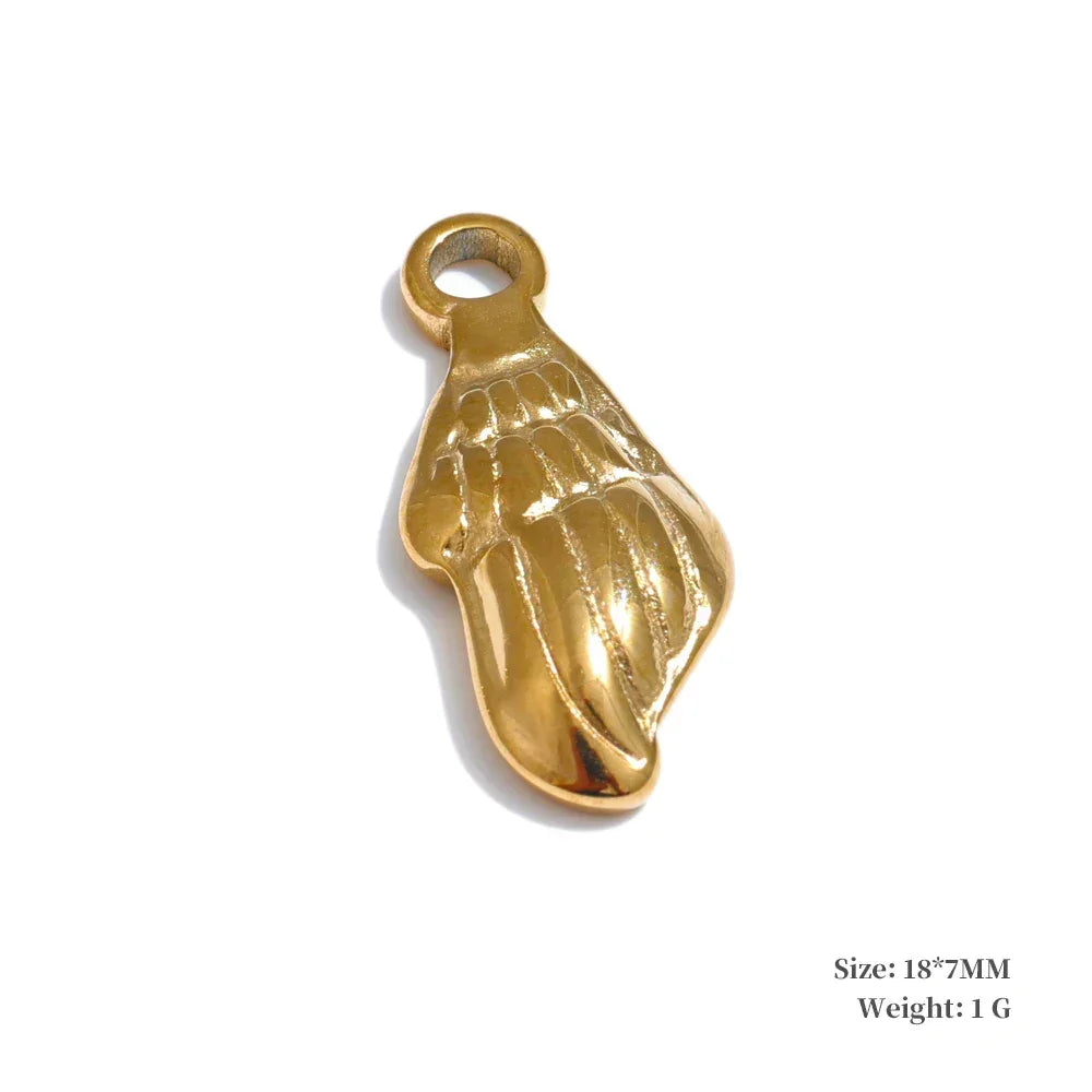 1PC 2024 Summer Ocean Shell Starfish Seahorse Conch Stainless Steel Pendant DIY Making Accessories Handmade Necklace Gift