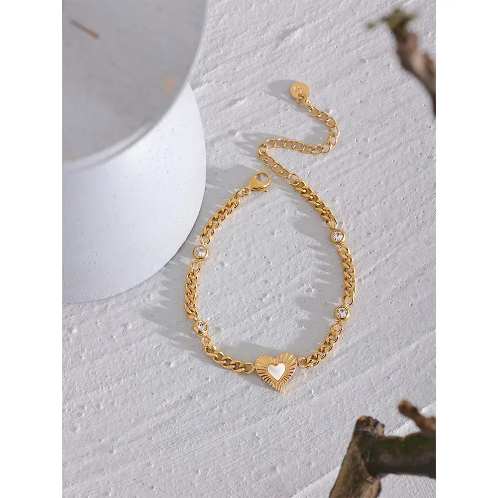 Mermaid Luxe CZ Shell Bracelet - TM & Co. Jewels